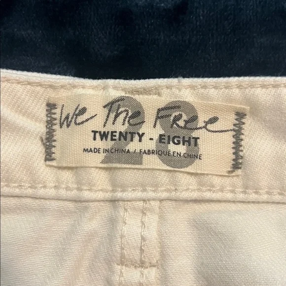 Free People White Denim Button Up Skirt  Size 28 - Picture 6 of 7